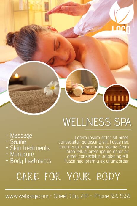 beauty spa and massage flyer template postermywall