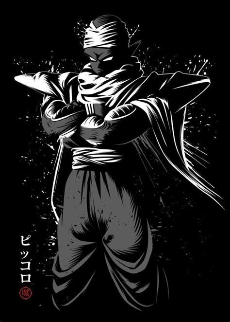 Piccolo Ink Dark Poster By Alberto Perez Displate Dragon Ball