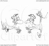 Trapeze Artists Performing Toonaday Outline Royalty Cartoon Illustration Rf Clip 2021 sketch template