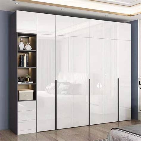 Light Luxury Style 4 Door White Wardrobe Wholesale Homebtb