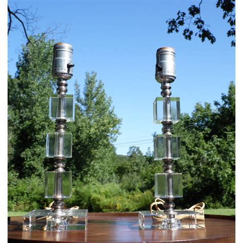 Maybe you would like to learn more about one of these? Vintage Pair Mid Century Modern Stacked Lucite Table Lamps ...