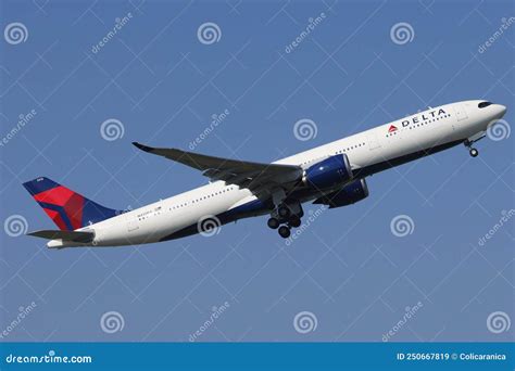 Delta Airlines Takeoff From Europe Airport Airbus A330neo Editorial