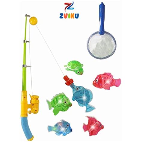 Magnetic Light Up Fishing Baby Bath Toys Set Toddlers Includes Rod