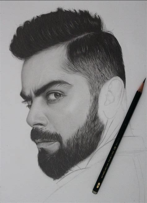 Pencil Drawing Of Virat Kohli