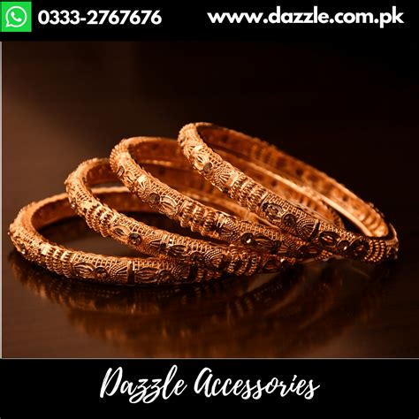 Gold Plated Indian Bangles Set Dazzle Accessories