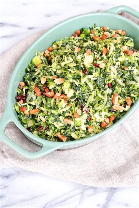 Shredded Kale And Brussels Sprout Salad