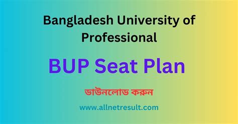 Bup Seat Plan 2024 Download All Net Result