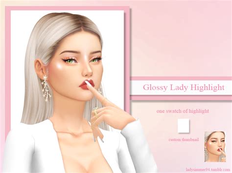Glossy Lady Highlight By Ladysimmer94 From Tsr • Sims 4 Downloads