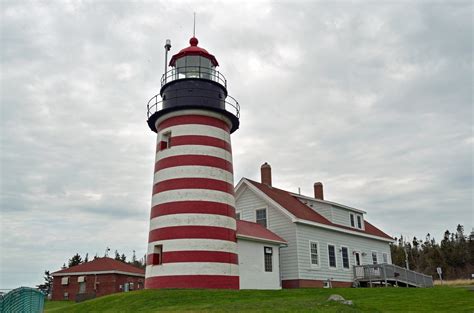 Northeast Coast Of Us Maine West Quoddy Head Lighthouse World Of