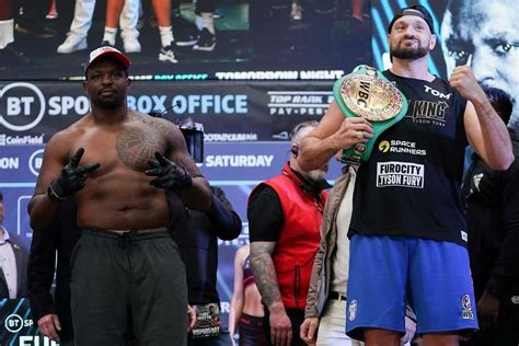 fury vs whyte weigh in results ppv info ring walk times undercard