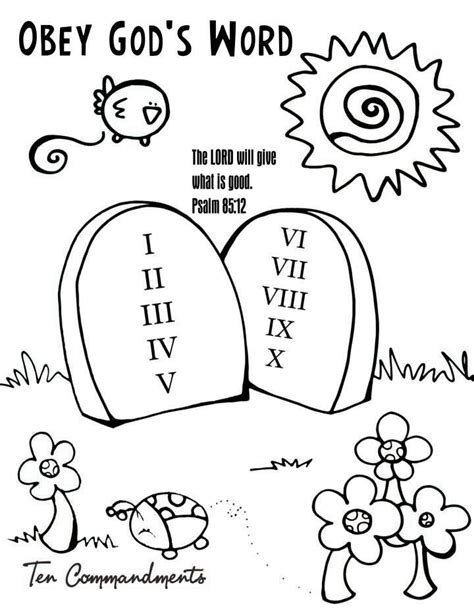 Obey Gods Word Sunday School Coloring Pages School Coloring Pages