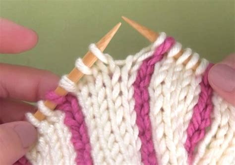 Easily Knit Vertical Stripes Using A Crochet Chain Studio Knit