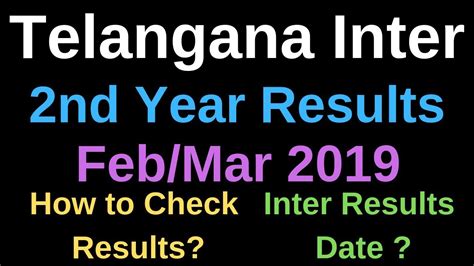 Ts Inter Results 2019 Ts Inter 1st And 2nd Year Results 2019 Youtube