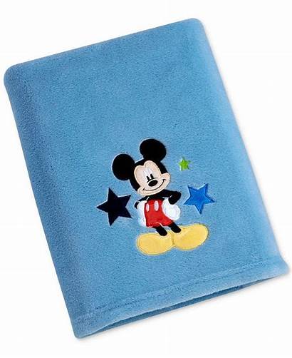 Blanket Plush Mickey Mouse Disney Embroidered Applique