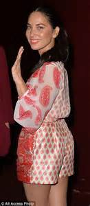 Olivia Munn Is Pretty In Eye Catching Patterned Playsuit Daily Mail