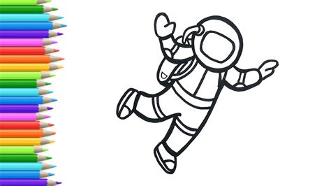 How To Draw An Astronaut Drawing For Beginners Art Page Youtube