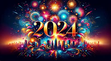 1080x1080 Resolution 2024 New Year Hd Colorful 2024 Fireworks Greeting
