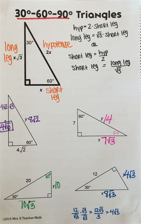 Best 25 Special Right Triangle Ideas On Pinterest Geometry Triangles