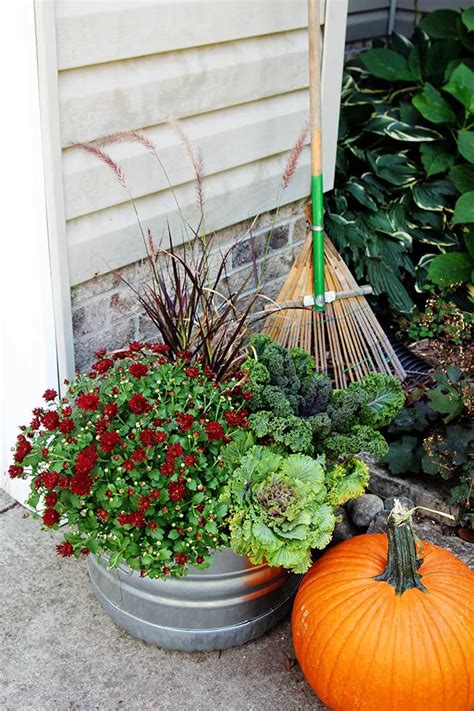 How To Make Fall Outdoor Planters House Of Hawthornes