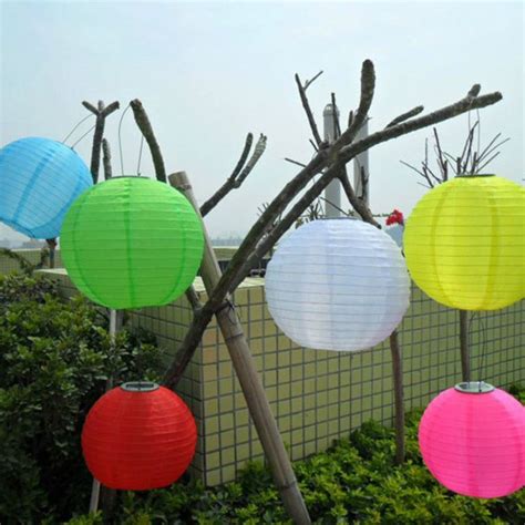 Colorful Multicolor Solar Chinese Lantern Wedding Party Outdoor Light