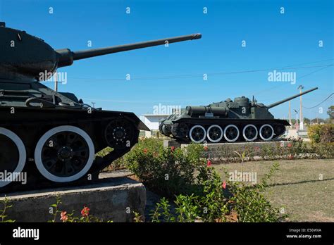 T34 And Sau 100 Tanks At The Bay Of Pigs Museum Playa Giron Cuba