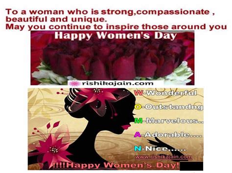 International women's day is on sunday, march 8th this year — with quotes from women like michelle obama, maya angelou and oprah winfrey, you'll every day is a great day to celebrate the amazing women in your life, but international women's day gives you an extra reason to do just that. Happy Women's Day !!!!!! -International women's day ...