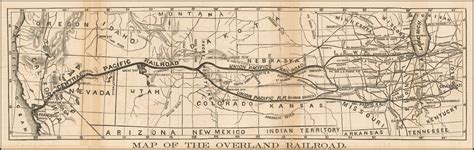 Map Of The Overland Railroad Early Central Pacific Rr Barry