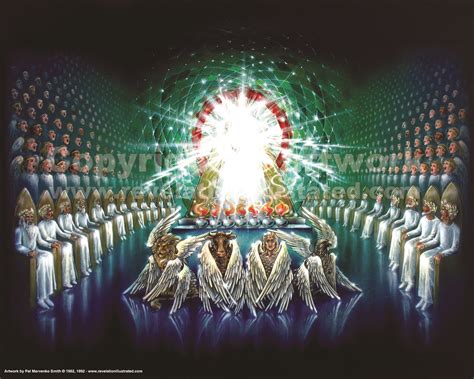 The Emerald Throne Scene In Heaven 16x20 Print Revelation Productions