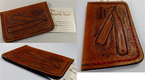 Features an internal business card pocket and an elastic closure. Custom Hand Tooled Leather Minimalist Front Pocket Wallet ...