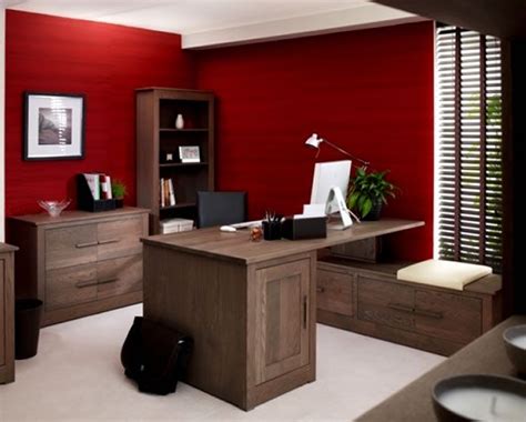 A study back in 2012 focused on the effects of hospital paint colors found white gives off a clinical. Red office interior | Home office colors, Best office ...