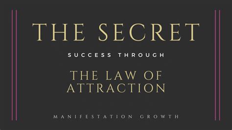 The Secret Book Success Through The Law Of Attraction