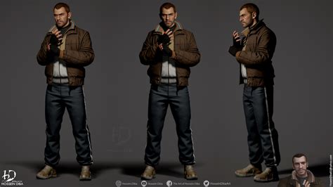 Gta Grand Theft Auto 4 Carl Johnson Body Armor 3d Character Niko