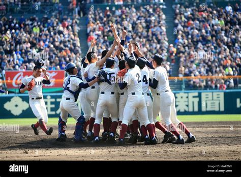 Hyogo Japan 1st Apr 2016 Osaka Toin Team Group Baseball Osaka
