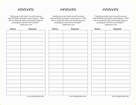Free Prayer Request Card Templates Of Amber S Notebook Daily Prayer