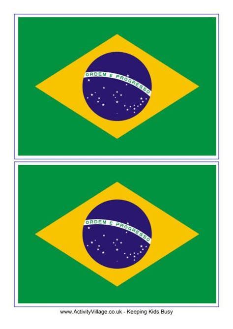 Brazil Flag Printable Flag Template Templates Brazil Girls Brazil