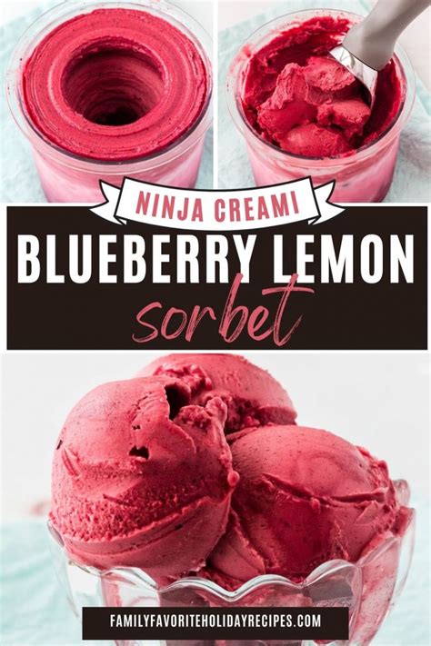Easy Ninja Creami Blueberry Lemonade Sorbet