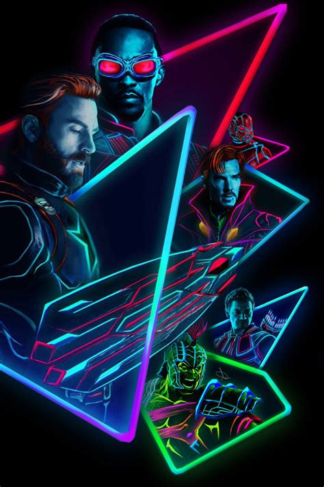640x960 Avengers Infinity War 2018 80s Style Artwork