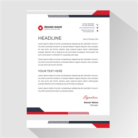 Business Letterhead With Angled Striped Borders 1105328 Vector Art At