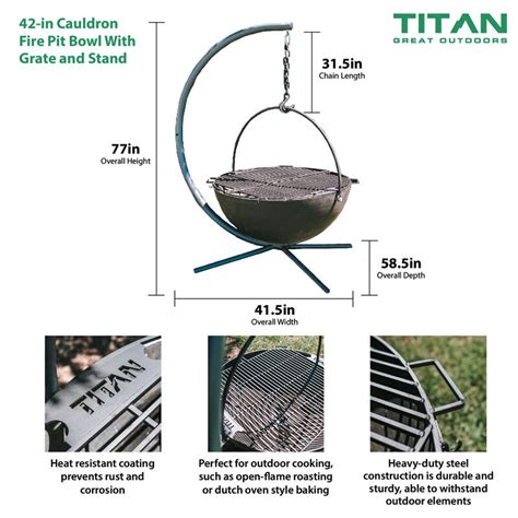 British hand forged firepits, pizza ovens, indian fire bowls and outdoor kitchens to create a warm and cosy atmosphere late into the evening. 42" Cauldron Fire Pit Bowl, Stand & Grate - DIY Steel ...