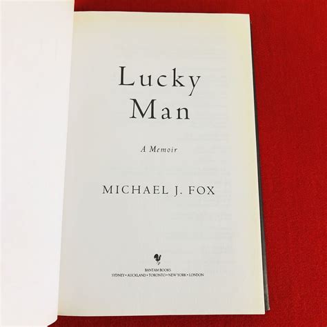 Lucky Man A Memoir By Michael J Fox Hardcover Autobiography