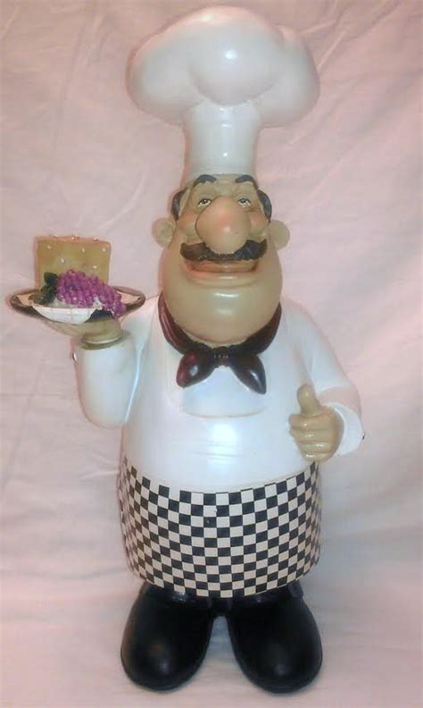 Product title kiaotime 15016c italian chef figurines kitchen decor. FAT CHEF FRENCH ITALIAN BISTRO STATUE LARGE FIGURINE ...