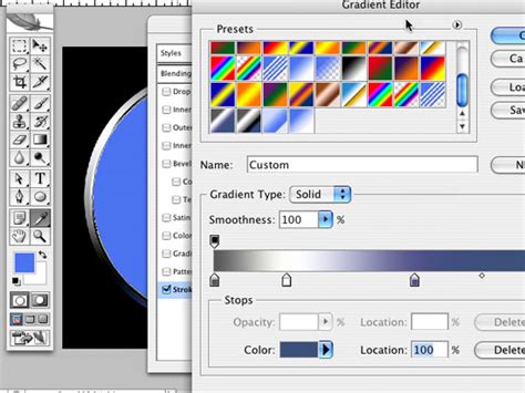 The following steps show how to create the purple, dashed line representing the boat trip in the image near the top of this topic. Create a Glass Photoshop Button Using Layer Styles and ...