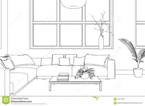Available in many file formats including max, obj, fbx, 3ds, stl, c4d, blend, ma, mb. Interior Design Living Room Custom Drawing Stock ...