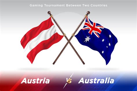 Austria Versus Australia Two Flags Illustrations Creative Market