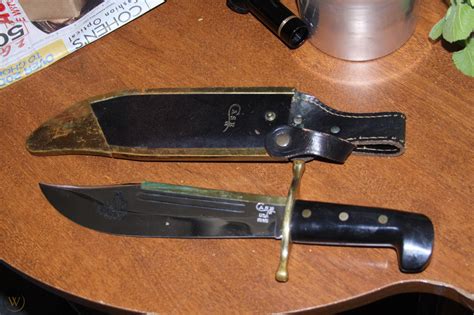 Case Xx Bowie Knife Davy Crockett 1836 With Leather Sheath Vintage