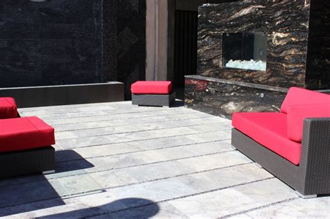 Bring inspiring style to your space with stunning silver travertine. Silver Travertine Paver Outdoor Patio - Contemporary ...