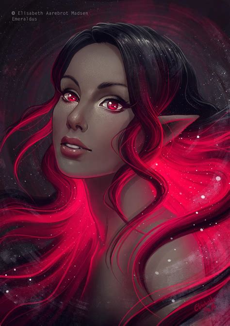 Red Glowing Vampireelf By Me Rimaginaryelves