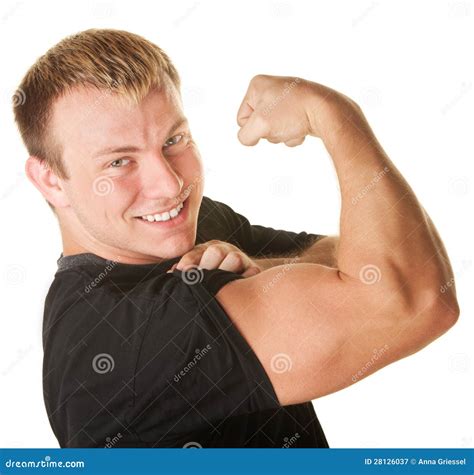 Man Flexing Biceps Royalty Free Stock Photography Image 28126037