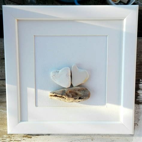 Pebble art heart heart hanging couple heart gift wedding | Etsy ...