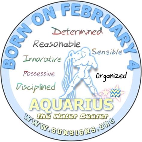 February 4 Aquarius Birthday Horoscope Personality